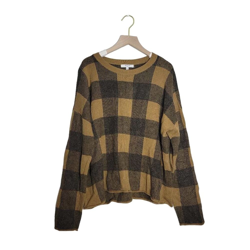 Madewell Inkcheck Paid Sweater Sz Large